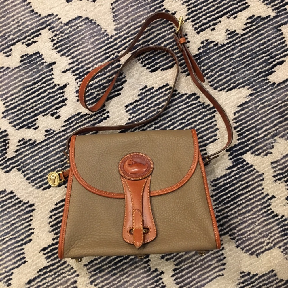 Dooney and Burke Leather Bag in Taupe